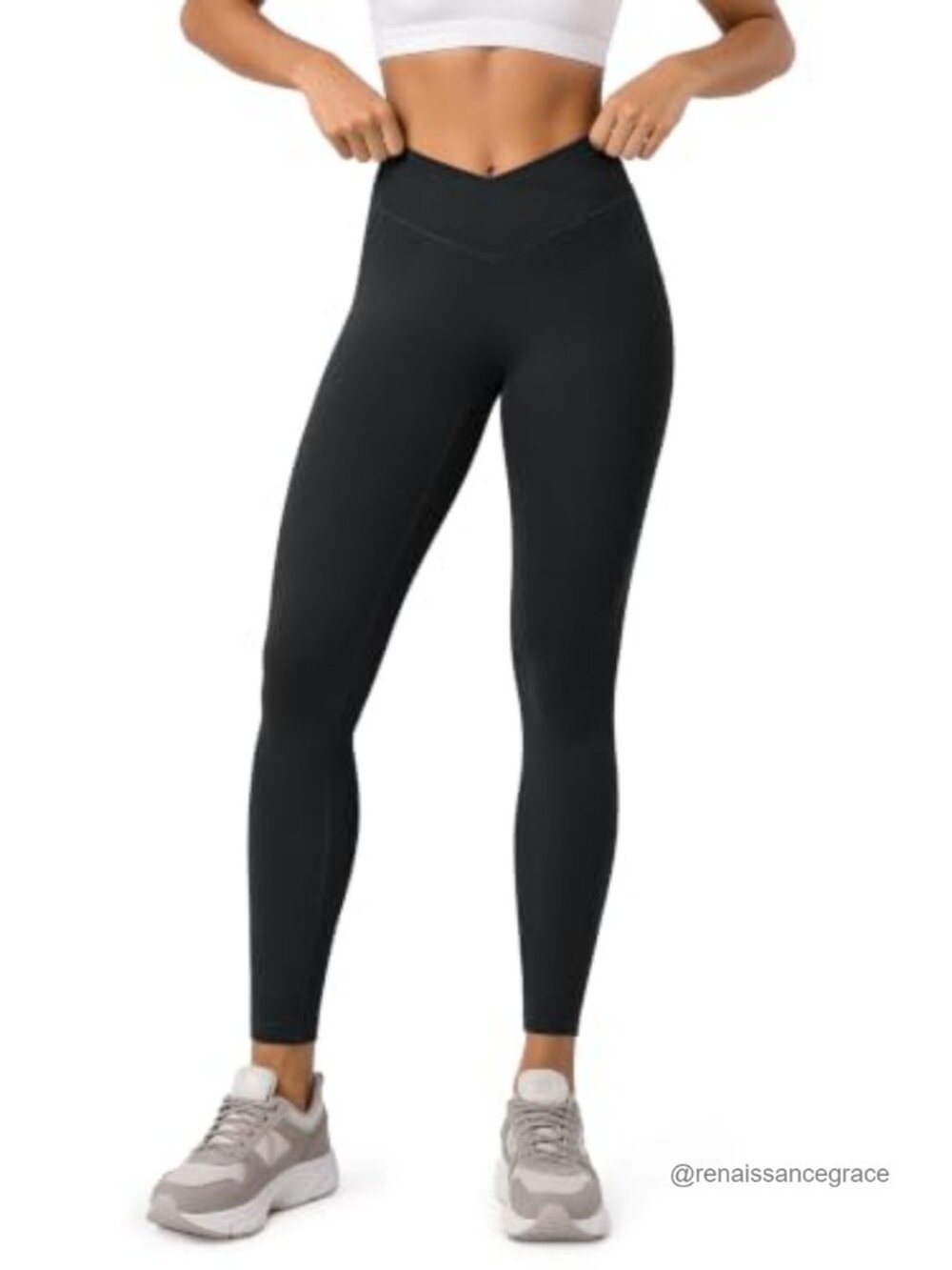 Buttery Soft No Front Seam High Waist Crossover Leggings Yoga Pants 25-29 Inseam